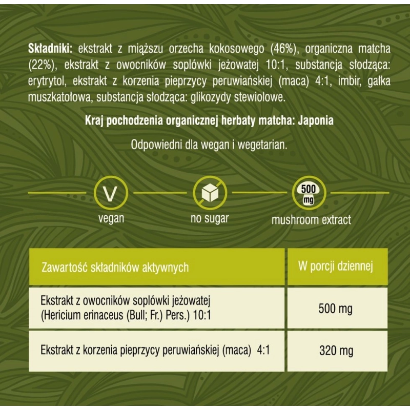 Mushroom Matcha Elixir 12 saszetek