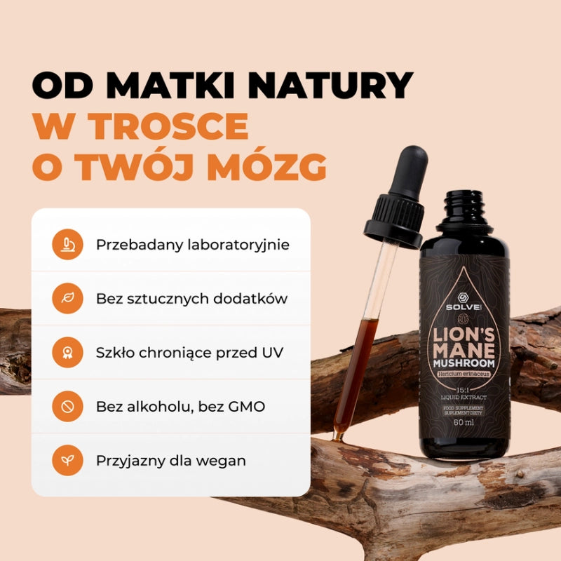 Soplówka jeżowata (Lion's mane) w kroplach 60ML