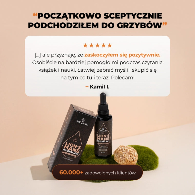 Soplówka jeżowata (Lion's mane) w kroplach 60ML