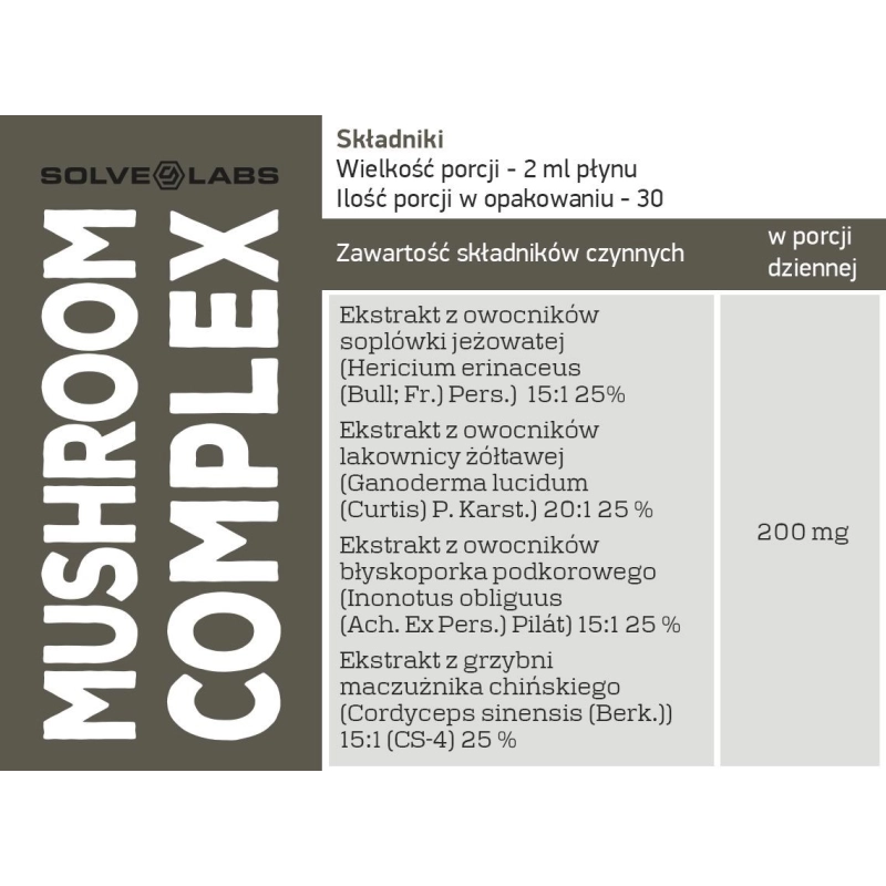 Mushroom Complex (4 grzyby) w kroplach 60ML