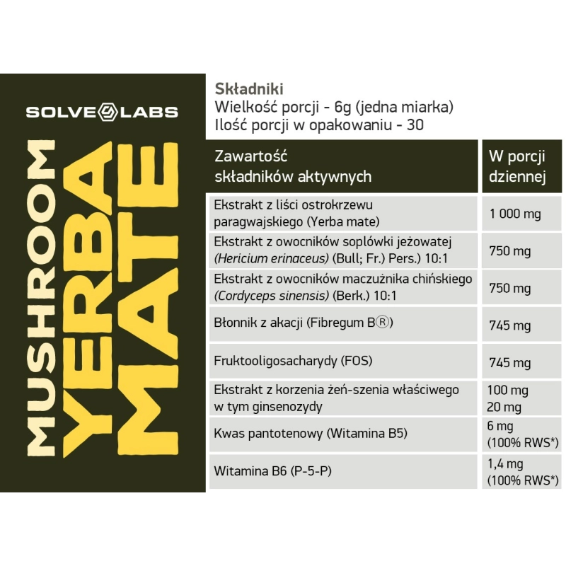 Mushroom Yerba Mate 180g